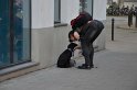 Welpen im Drehkranz vom KVB Bus eingeklemmt Koeln Chlodwigplatz P04